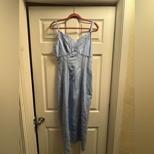 Madewell Sky Blue Floral Lace dress
